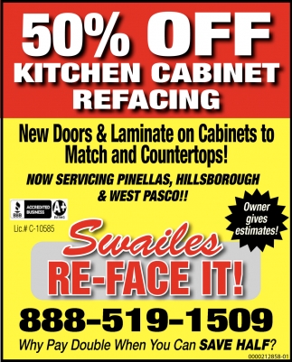 50 Off Kitchen Cabinet Refacing